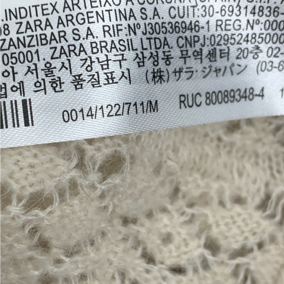 Zara Open Knit Lace Alpaca Blend Sweater - Picture 11 of 11